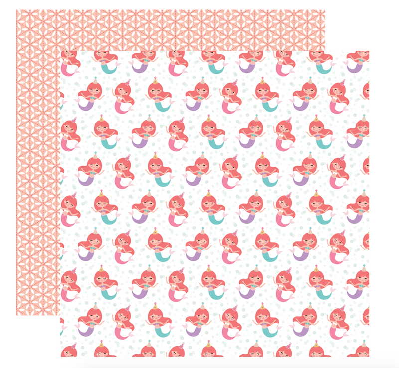 It's Your Birthday Girl - Mermaid Party - Papel Scrap 12x12  - Echo Park