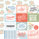 Salutations 1 - 4x3 Journaling Cards - Papel Scrap 12x12  - Echo Park
