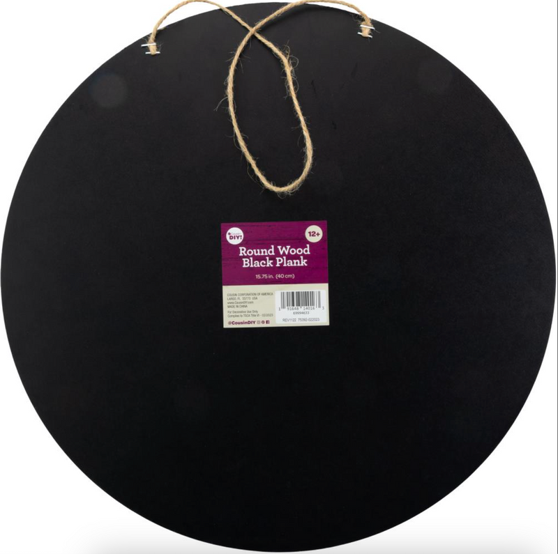 Letrero Rustico Madera 15.75" - Negro - Cousin DIY