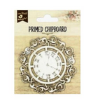 Chipboard con imprimación, corte láser - Reloj - Little Birdie