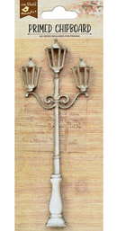 Chipboard con imprimación, corte láser - Lampara Victoriana Antigua - Little Birdie