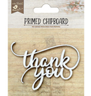 Chipboard con imprimación, corte láser - Thank You - Little Birdie