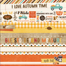 A Perfect Autumn - Border Strips - Papel Scrap 12x12 - Echo Park