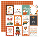 A Perfect Autumn - 3x4" Journaling Cards - Papel Scrap 12x12 - Echo Park