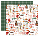 A Perfect Autumn - Hello Autumn - Papel Scrap 12x12 - Echo Park