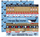 Deep Blue Sea - Border Strips - Papel Scrap 12x12  - Echo Park