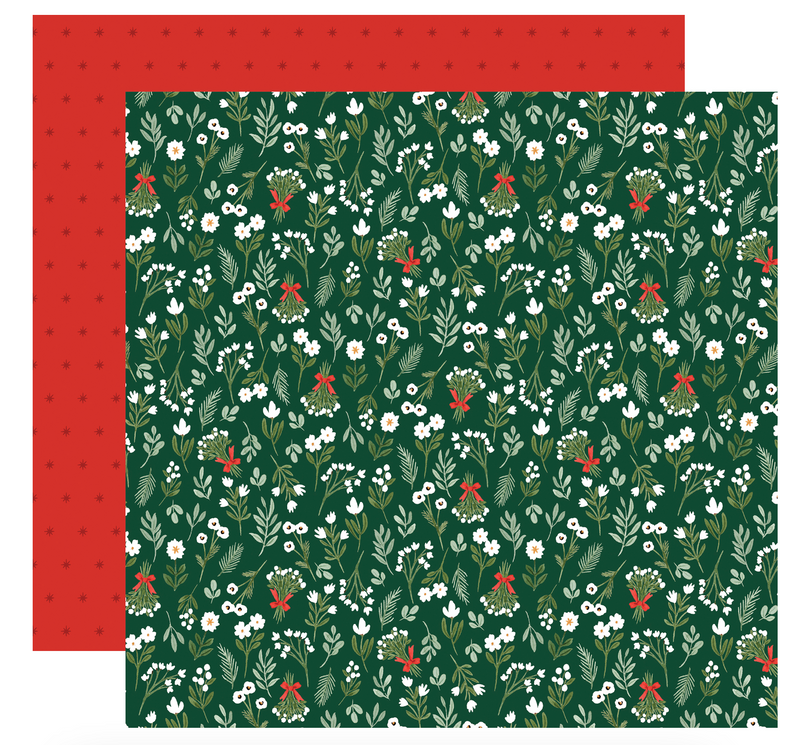 Merry Christmas Flora - Merry Stems - Papel Scrap 12x12  - Echo Park