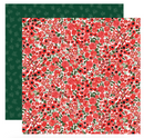 Merry Christmas Flora - Merry Small Floral - Papel Scrap 12x12  - Echo Park
