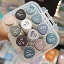 Marcadores al Alcohol (12 Pz) - Art Pro - Tonos Grises - Pointer