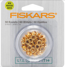 Ojales Dorados (50 piezas) 3/16" - Fiskars