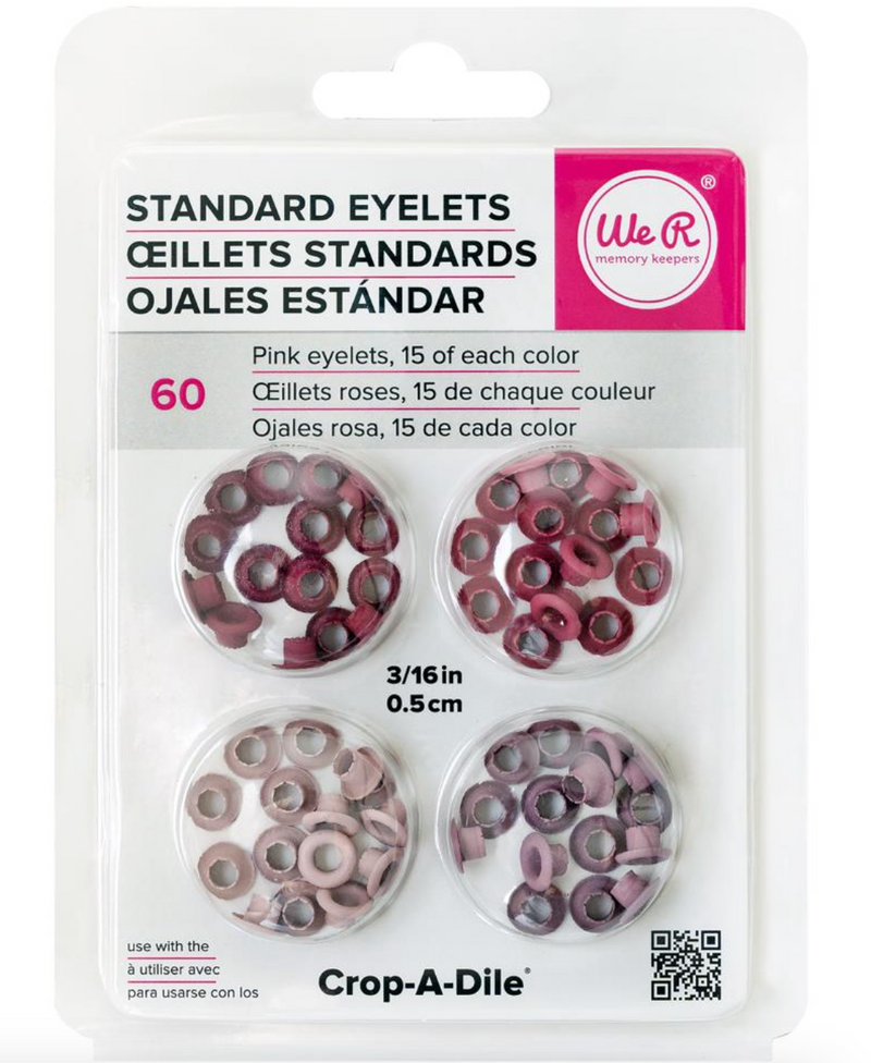 Aluminum eyelets - pink aluminum eyelets - WRMK