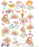 Hoja Transfer A4 – Flower Love - Little Birdie