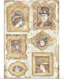 Hoja A4 de Papel de Arroz  – Frames, Lady Vagabond Lifestyle - Stamperia