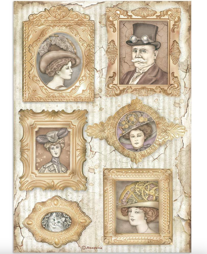 Hoja A4 de Papel de Arroz  – Frames, Lady Vagabond Lifestyle - Stamperia
