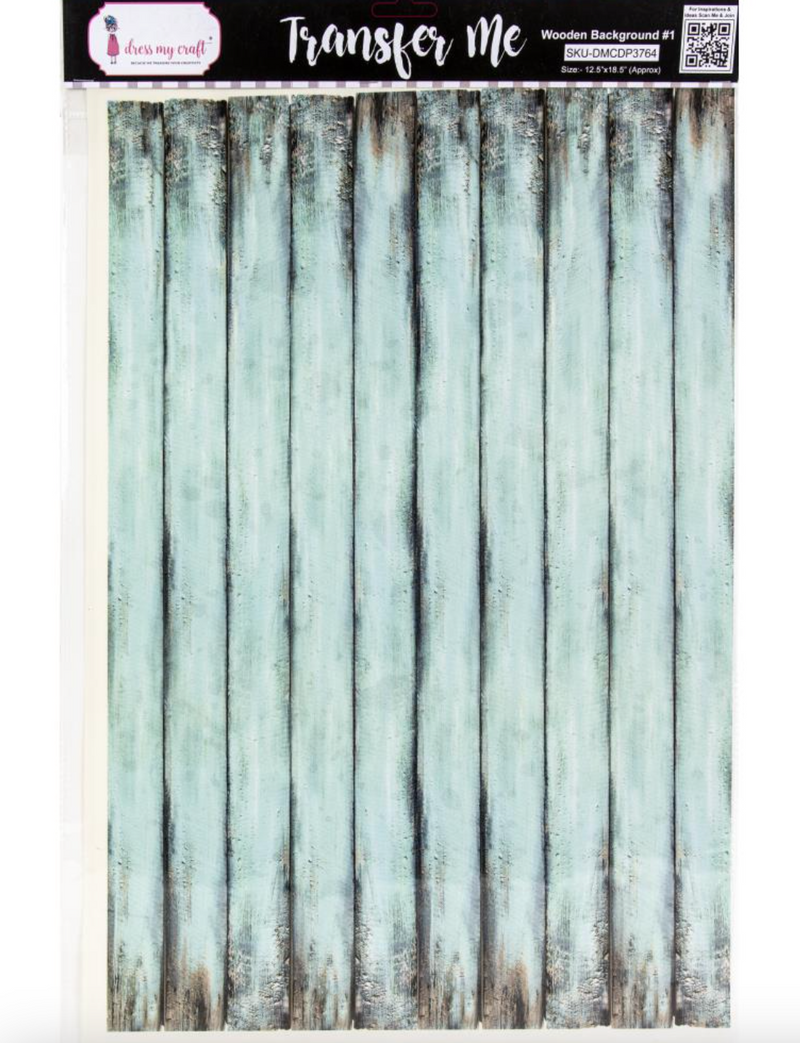 Hoja Transfer 12.5" x 18.5" –  Wood Background
