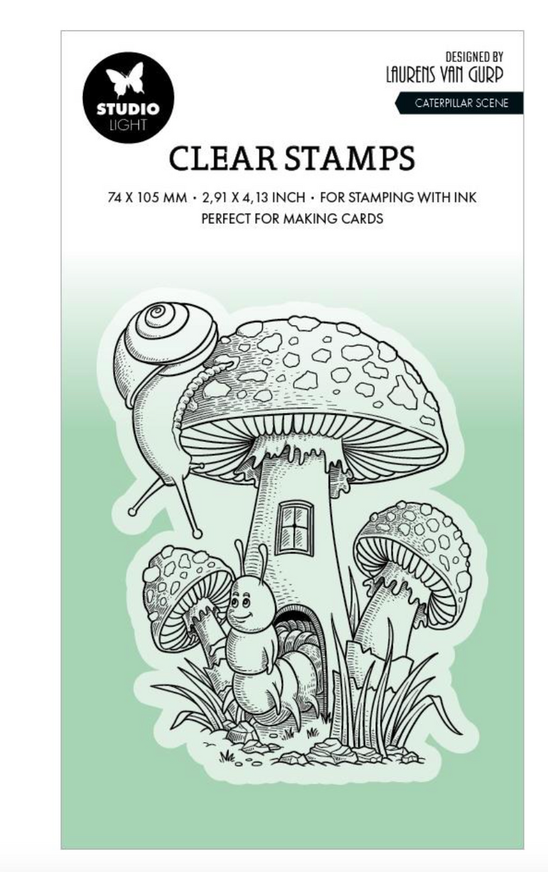 Nr. 536, Caterpillar Scene - Sellos Acrílicos - Studio Light