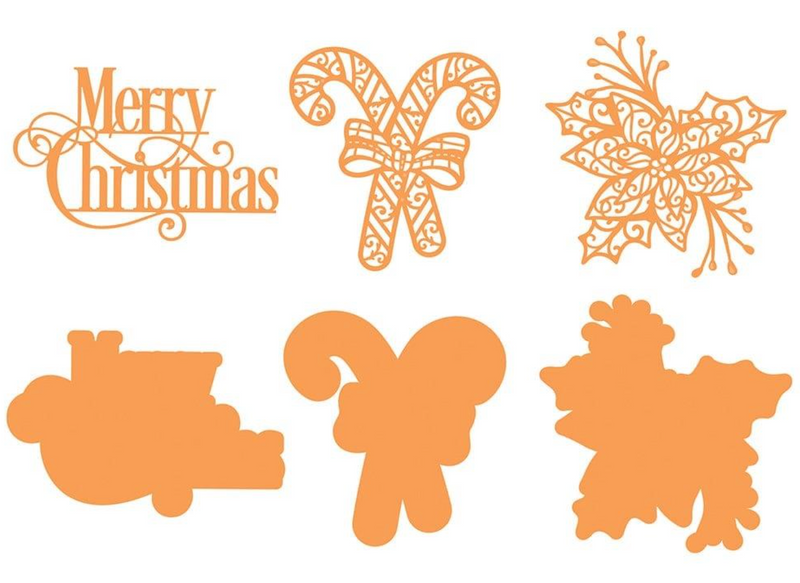 Merry Christmas Candy Cane & Poinsettia - Set de Troqueles - Tonic Studio