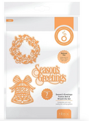 Seanson's Greetings Festive Bell & Wreat - Set de Troqueles - Tonic Studio