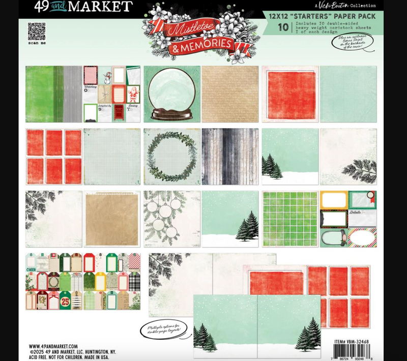 Mistletoe And Memories - Collection Pack 12x12" - Vicki Boutin