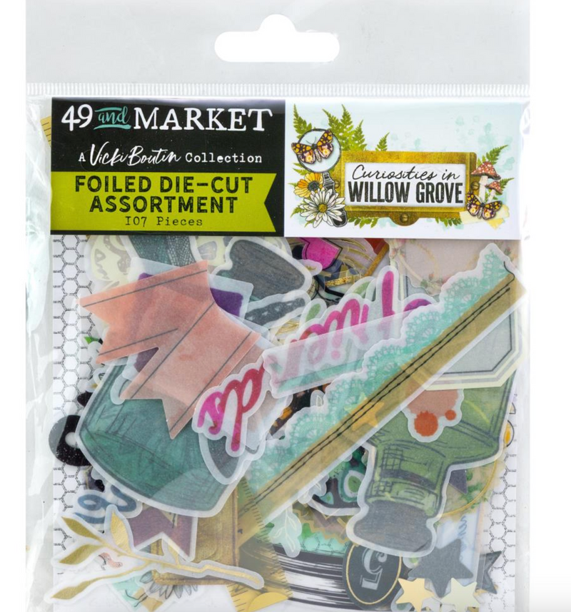 Curiosities in Willow Groove  - Vellum Efimeras con Foil - Vicki Boutin