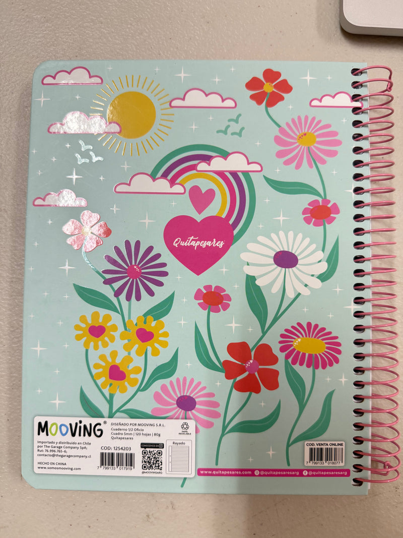 Cuaderno Quitapesares 4 - 3 materias - Mooving