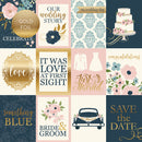 Just Married: 3x4 Journaling Cards - Double Sided Scrap Paper 12x12 - Echo Park