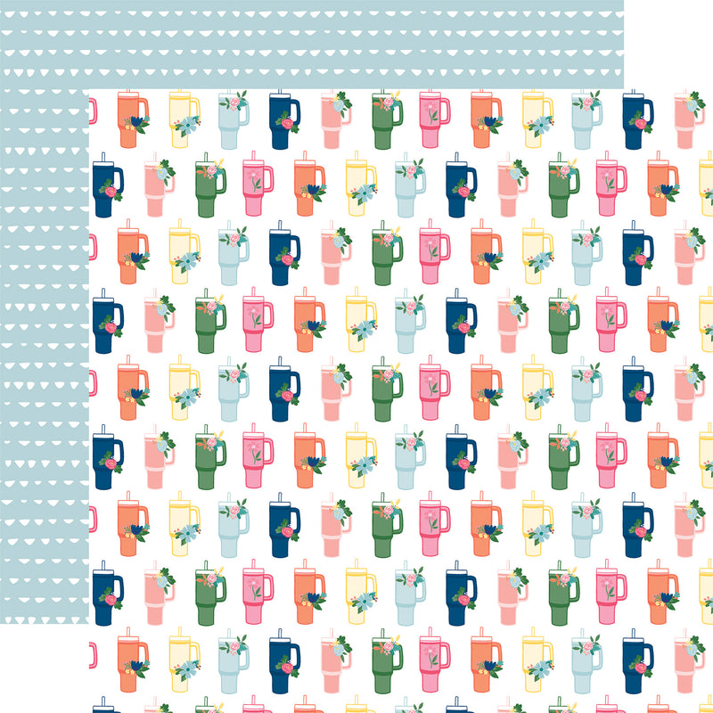 My Best Life: Drinks Of Happiness - Papel Scrap 12x12  - Echo Park