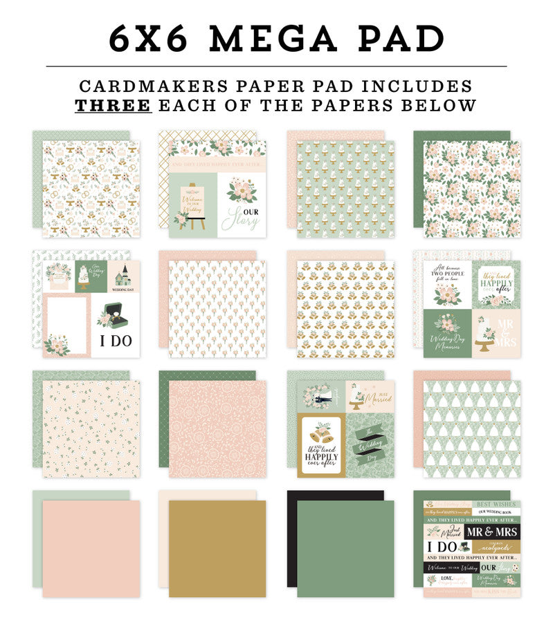 Marry Me Cardmakers - Mega Pad 6x6 - Echo Park