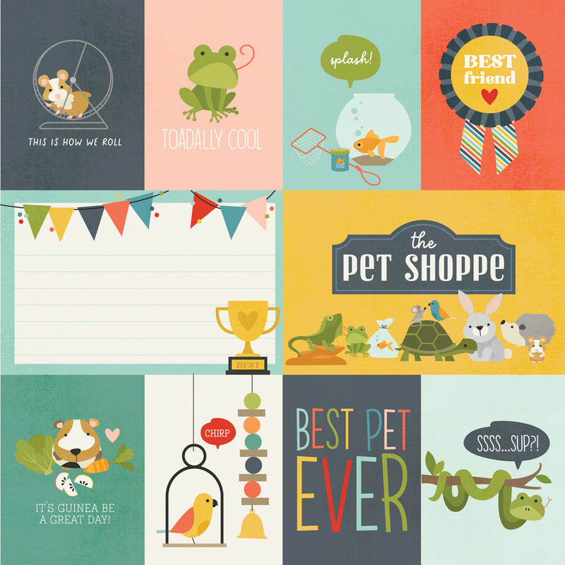 Simple Stories - Pet Shoppe - Hoja 12x12 Suelta (Elements 2)