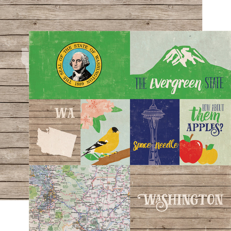 Stateside: Washington 12x12 - Papel Scrap 12x12  - Echo Park