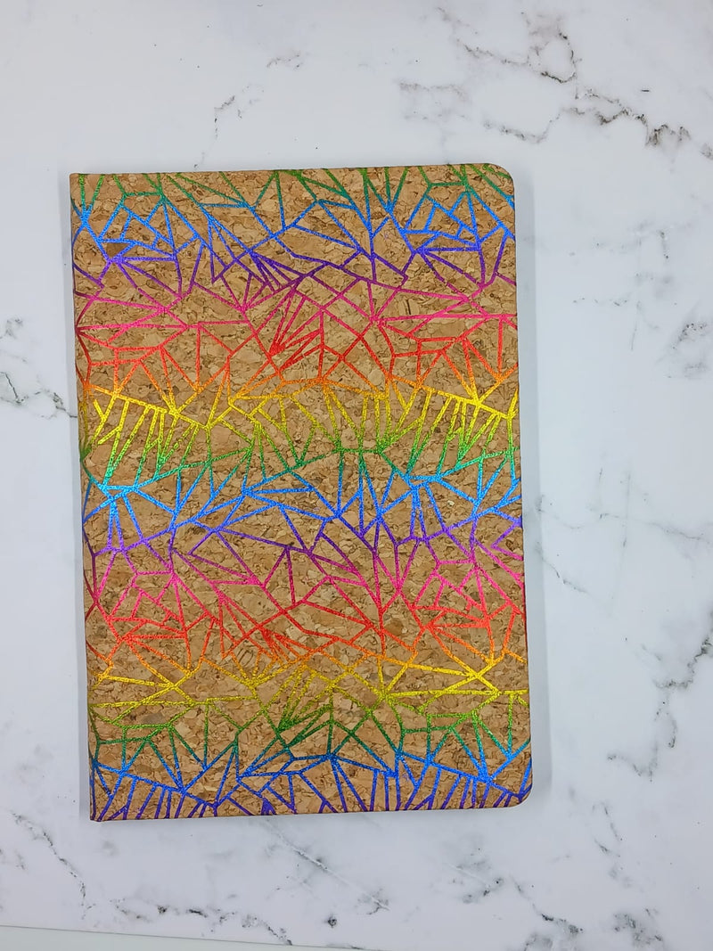 Cuaderno de Notas  A5 - Rustic Geometric Rainbow - Pointer