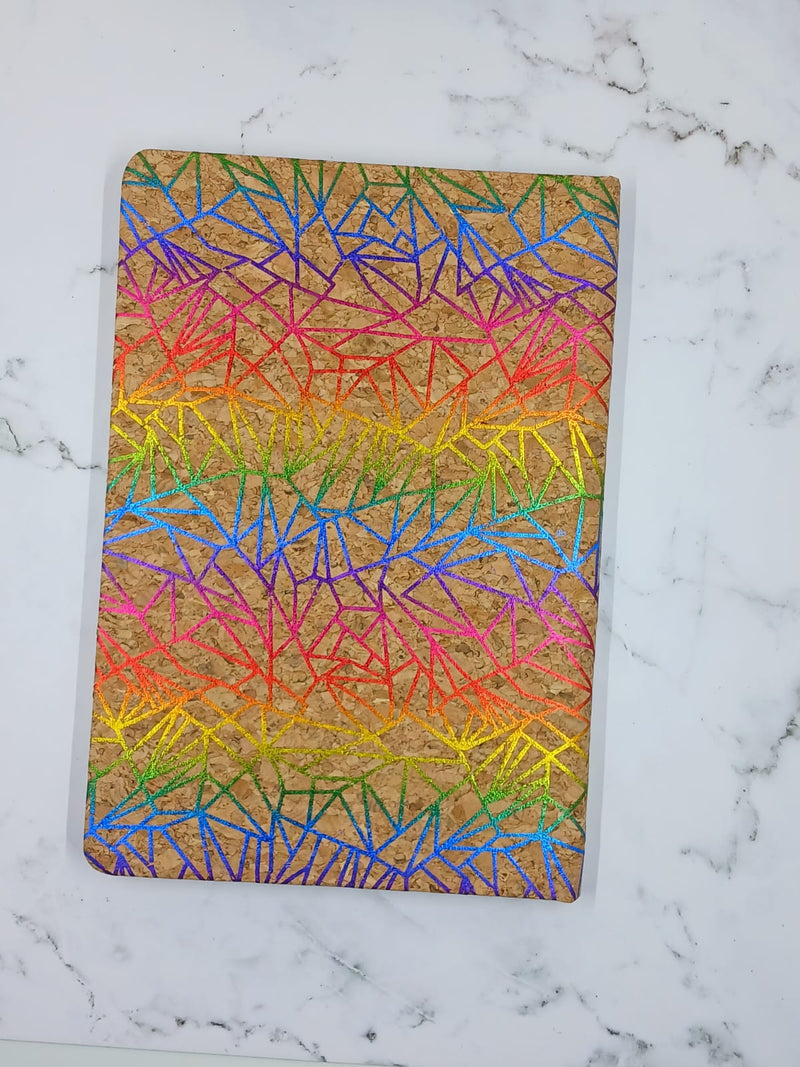 Cuaderno de Notas  A5 - Rustic Geometric Rainbow - Pointer