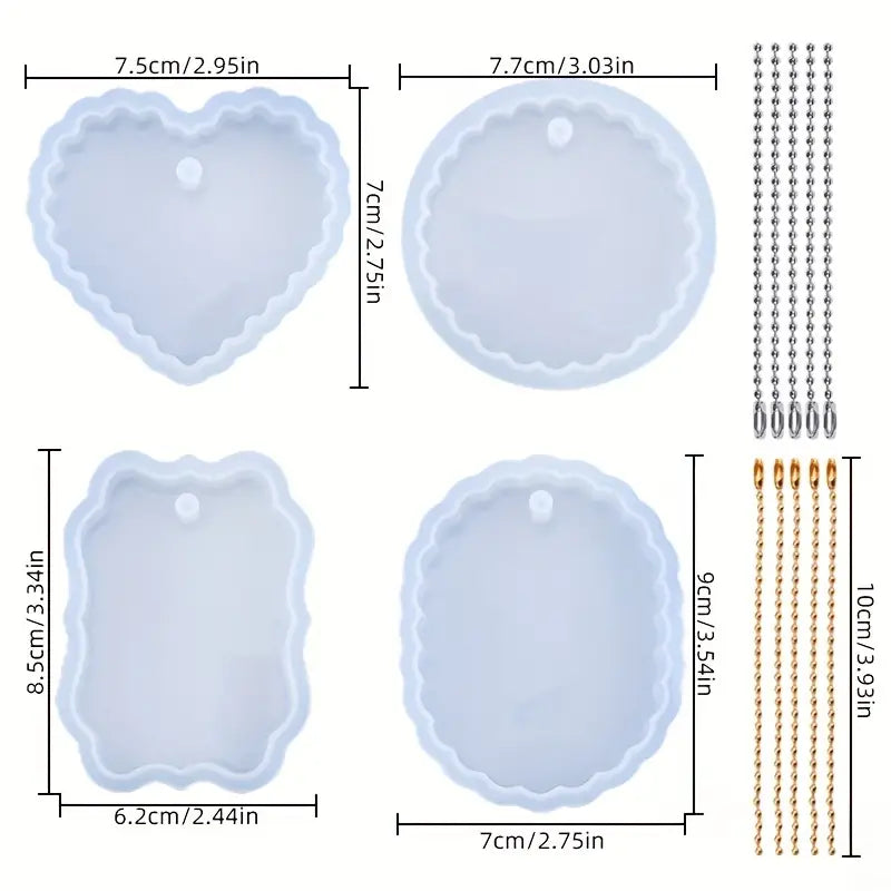 Moldes Silicon - 14 piezas - Para llaveros - TPP