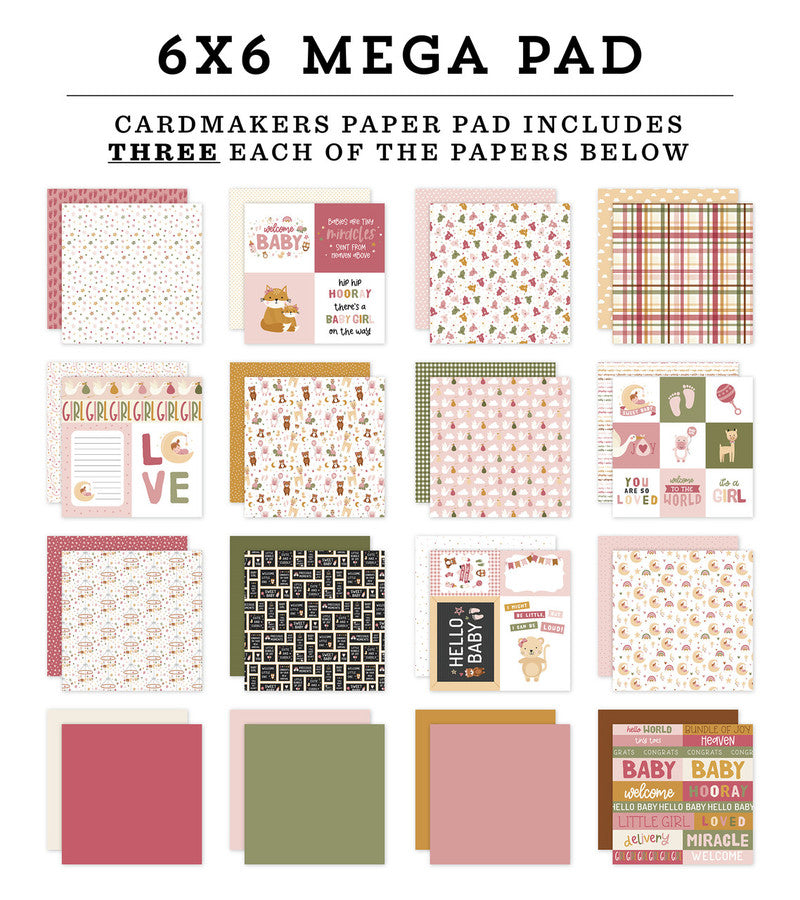 Special Delivery Baby Girl Cardmakers - Mega Pad 6x6 - Echo Park