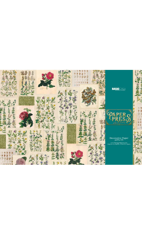 Papel decorado - Flores vintage - Alberto Júarez