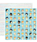 Family Night - Faces - Papel Scrap 12x12  - Echo Park