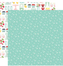 Summer Market - Tiny Flowers - Papel Scrap 12x12  - Echo Park