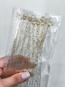 Palitos para Cake Topper - Gold Glitter - TPP