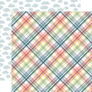New Day - Perfect Day Plaid - Papel Scrap 12x12  - Echo Park