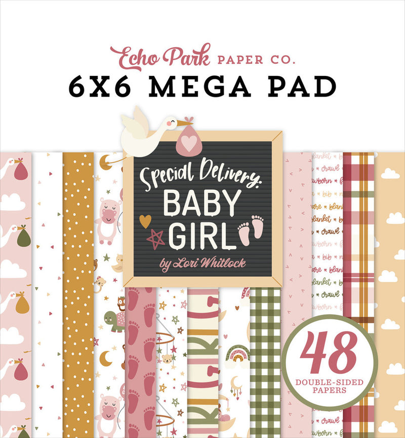 Special Delivery Baby Girl Cardmakers - Mega Pad 6x6 - Echo Park