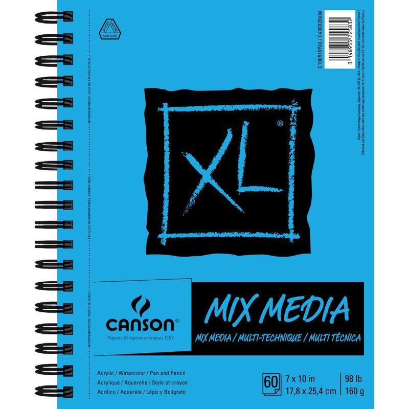 Bloc de papel multimedia en espiral XL - 7"X10" - Canson