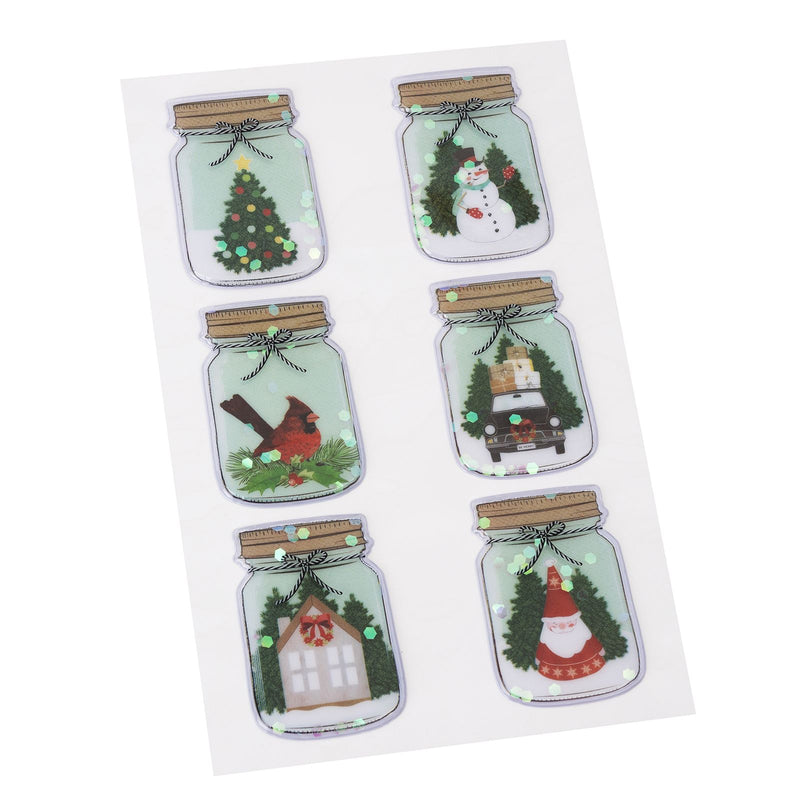 Evergreen and Holly - Shaker Stickers - VB