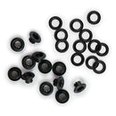 Black Eyelet &amp; Washer (70 pieces) 3/16" - WRMK