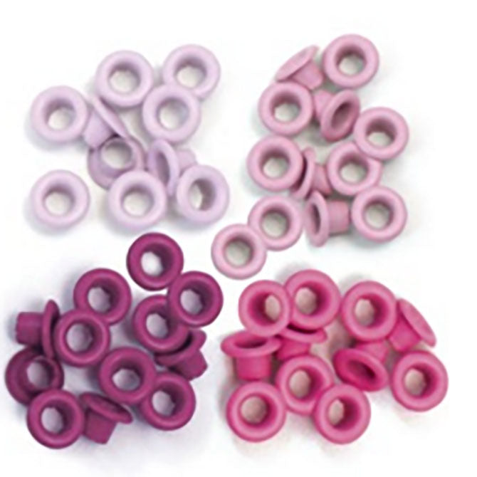 Aluminum eyelets - pink aluminum eyelets - WRMK