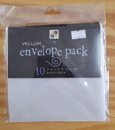 Set de 10 sobres Vellum - 5.5x5.5" - AC