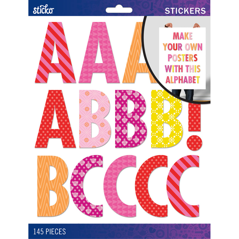 Alfabeto XL Warm Pattern - Stickers - Sticko