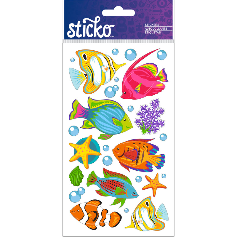 Colorful Fish Friends - Sticker - Sticko