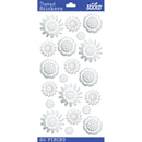 Silver Glitter Flowers - Sticko