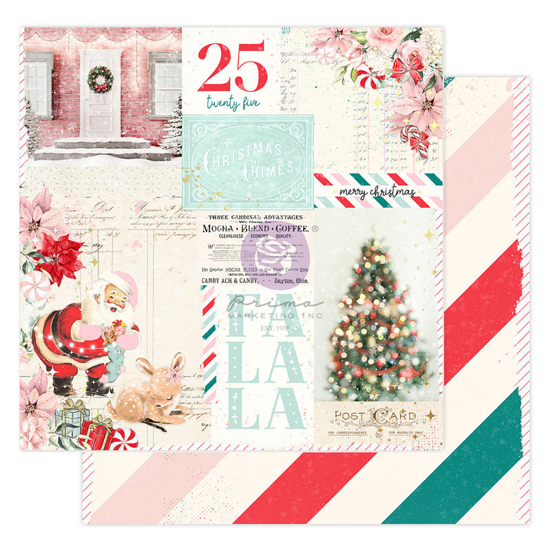 Candy Cane Lane - Hojas Sueltas Doble Cara 12 x 12 - Prima Marketing