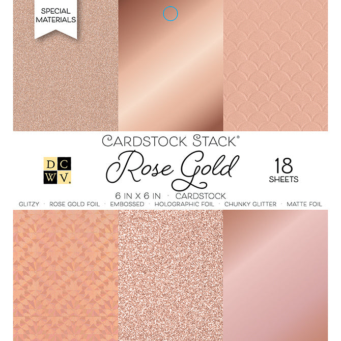 Cartulinas de Especialidad  - Rose Gold 6x6 - DCWV